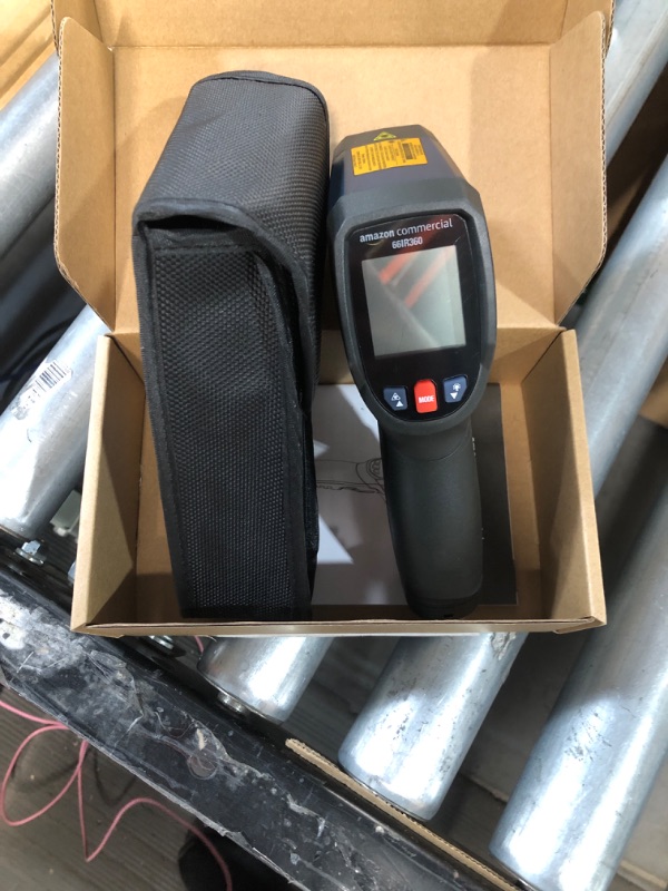 Photo 1 of AmazonCommercial Heavy Duty Infrared Thermometer with circle laser, Double mould, Type K Probe, Adjustable Emmissivity