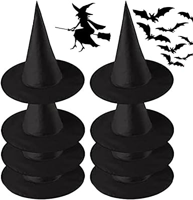 Photo 1 of 8 Pieces Witch Hats Decorations, Black 2 PACK