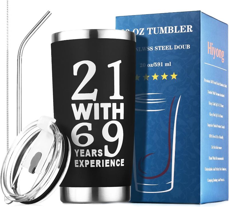 Photo 1 of  Hiyong 21 With 49 Years Experience Tumbler Black 20oz 2 Pack