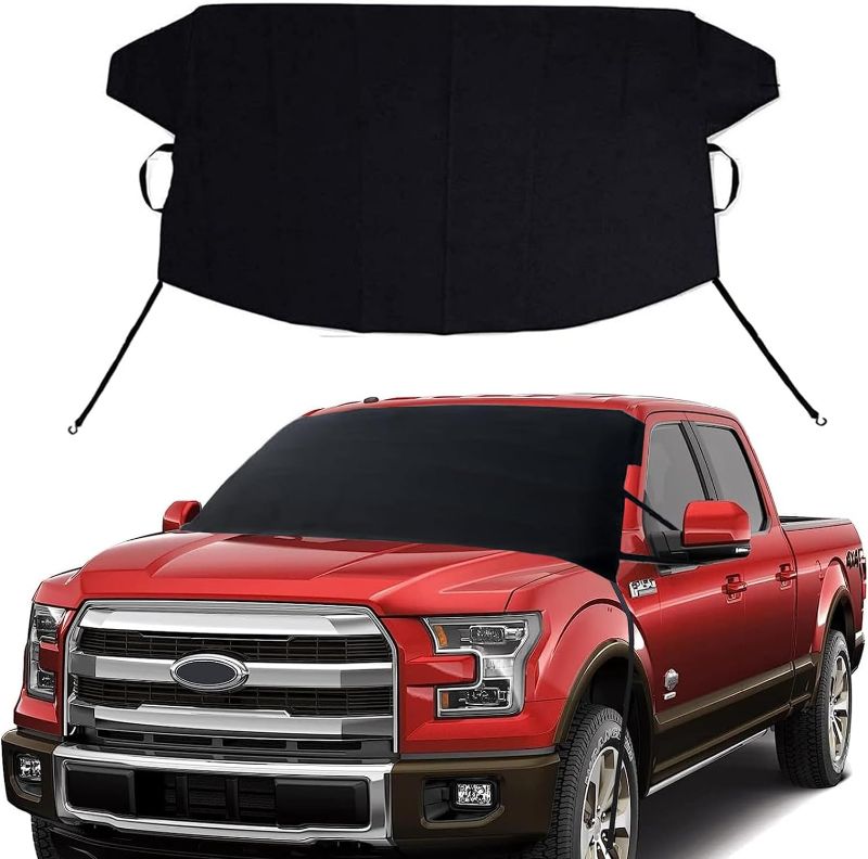 Photo 1 of Motomate Car Windshield Snow Cover - Windshield Cover for Ice and Snow for Vehicle, Truck, Vans and SUV Windshield Snow Cover Waterproof/Windproof/Dustproof