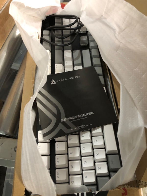 Photo 2 of AK50 Wired Classic 104 Mechanical Gaming Keyboard – Brown Switches - PBT Keycaps – Grey-White Matching – White Backlit