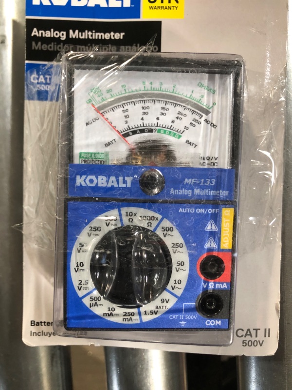 Photo 2 of ***NONREFUNDABLE PARTS ONLY***Kobalt Analog Multimeter 0.25 Amp 500V-Volt