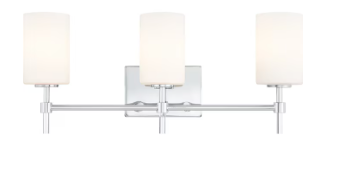 Photo 1 of ***MISSINNG PARTS NONREFUNDABLE***** Rossfield 24-in 3-Light Polished Chrome Transitional Vanity Light