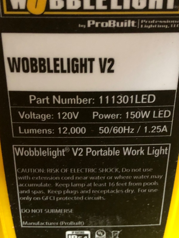 Photo 5 of * important * see clerk notes *
150W LED WOBBLE LIGHT