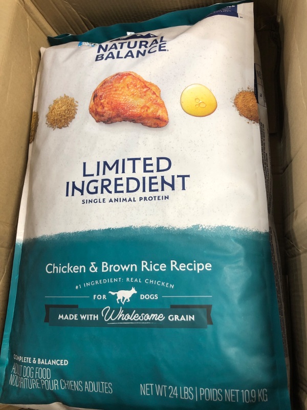 Photo 2 of **BEST BY 02/02/2025***Natural Balance Limited Ingredient Adult Dry Dog Food with Healthy Grains, Chicken & Brown Rice Recipe, 24 Pound (Pack of 1) Chicken & Brown Rice 24.00 Pound (Pack of 1)