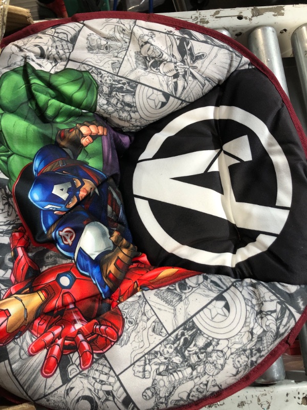 Photo 2 of Avengers Toddler 19” Folding Saucer Chair with Cushion, Metal, Ages 3+