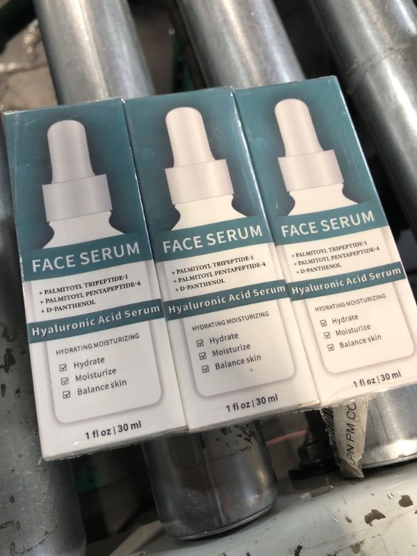 Photo 2 of 3 Pack Hyaluronic Acid Serum for Face Moisturizing Anti Aging Serum (1Fl.Oz/30ml)