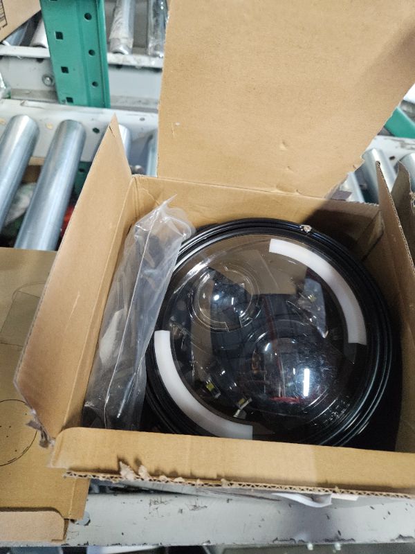 Photo 2 of 7Inch Round LED Motorcycle Headlights DOT Approved with Housing Bucket DRL Amber Turn Signal Lights