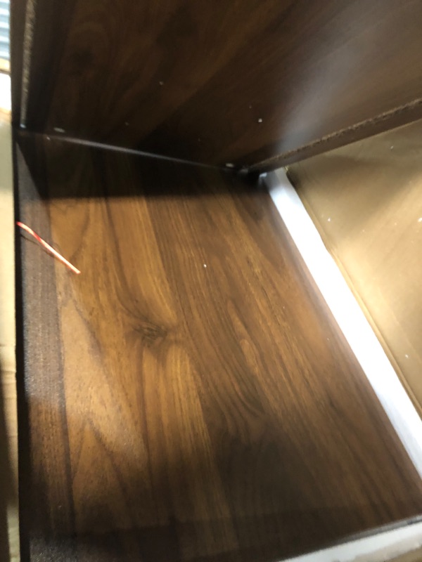 Photo 1 of VICLLAX 3 Drawers Locking Mobile File Cabinet, Under Desk Storage Filing Cabinet for Home Office, Brown Walnut 3-drawer Walnut-lockable