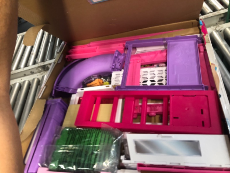 Photo 2 of Barbie DreamHouse Dollhouse with 70+ Accessories, Working Elevator & Slide, Transforming Furniture, Lights & Sounds Wheelchair Accessible Elevator