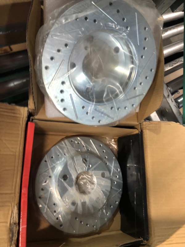 Photo 2 of A-Premium 10.03 inch (254.8mm) Front Drilled and Slotted Disc Brake Rotors Compatible with Select Toyota Models - Camry 1992-2001, 2.2L, 2-PC Set