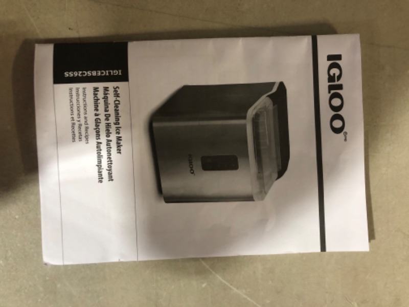 Photo 9 of ***NON REFUNDABLE**PARTS ONLY**Igloo Automatic Ice Maker, Self- Cleaning, Countertop Size, 26 Pounds 