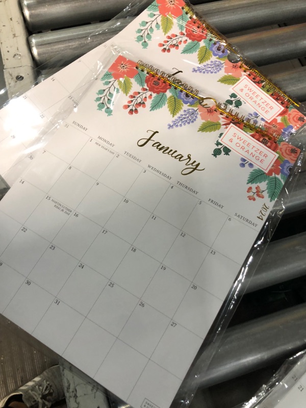 Photo 2 of S&O Vertical Floral Wall Calendar from January 2024-June 2025 X2