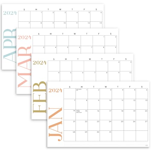 Photo 1 of S&O Modern Large Desk Calendar from January 2024 to June 2025 X2