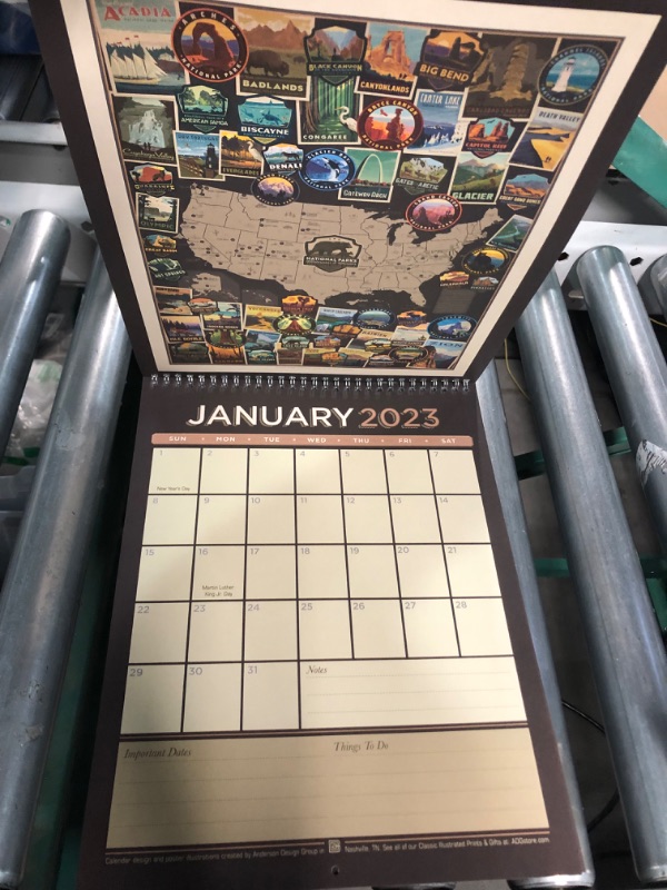 Photo 3 of Americanflat 12 Month 2023 Calendar - National Park Postcards Design 