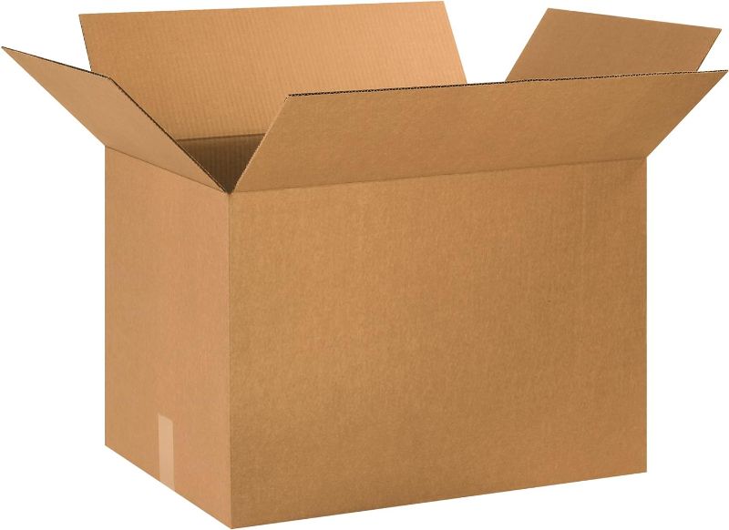 Photo 1 of 24x16x16 Corrugated Boxes, Large, 24L x 16W x 16H, Pack of  5