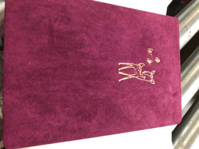 Photo 1 of In The Slightest - Dotted Notebook - Doting Deer - Butterflys - Velvet Cover - No Bleed Through Paper - 192 Pages - Thick 