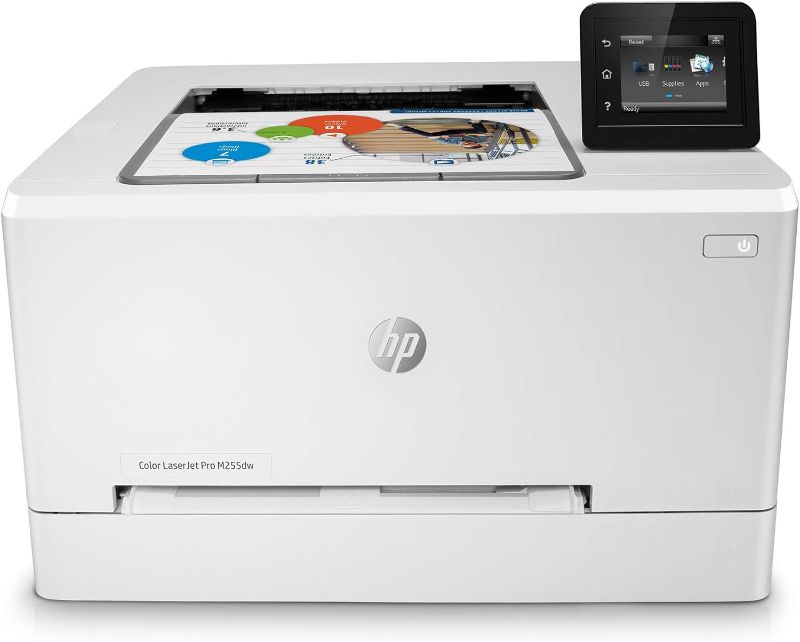 Photo 1 of HP Color Laserjet Pro M255dw Wireless Laser Printer, Remote Mobile Print, Duplex Printing (7KW64A), White, One Size 