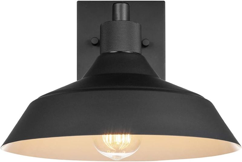 Photo 1 of ***USED - NO BULB INCLUDED - UNABLE TO TEST***
Globe Electric 44569 Outdoor or Indoor Wall Sconce, Matte Black