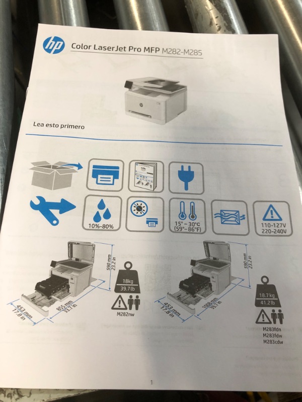 Photo 8 of HP Color LaserJet Pro M283fdw Wireless All-in-One Laser Printer, Remote Mobile Print, Scan & Copy, Duplex Printing