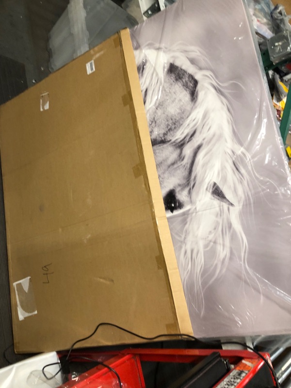 Photo 2 of **READ BNOTES BELOW***Animals Artwork Wildlife Picture Painting: Horse Head Graphic Art (45” x 30” x 1 Panel)