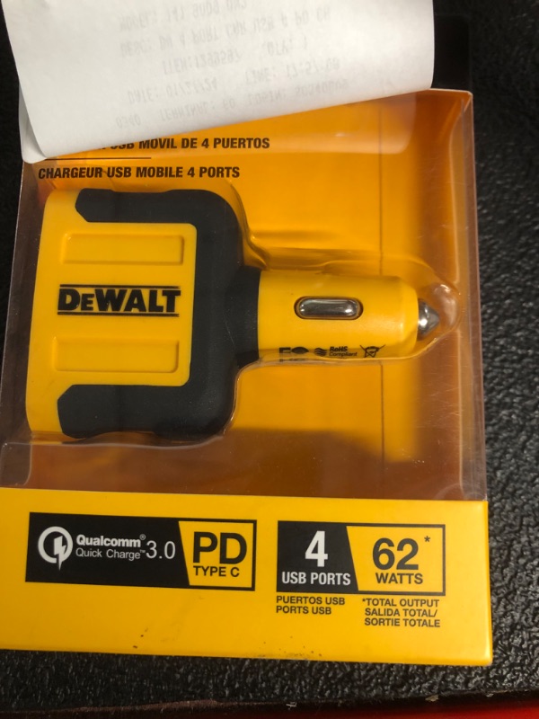 Photo 3 of *non refundable - parts only* DEWALT Type C; Usb A Car Charger 4
