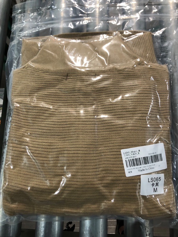 Photo 1 of LILLUSORY Women's Oversized Turtleneck Sweaters 2023 Fall Batwing Sleeve Ribbed Tunic Sweater Khaki Medium