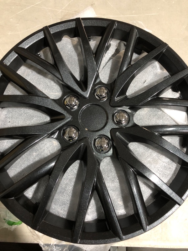 Photo 2 of * used * see images *
BDK (4-Pack) Premium Black Hubcaps 17" Wheel Rim Cover Hub Caps Style Replacement Snap On 20 Spoke Black