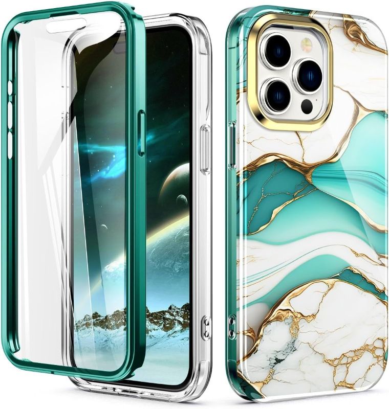 Photo 1 of Compatible for iPhone 15 Pro Case Built with Screen Protector, Lightweight and Stylish Full Body Shockproof Protective 