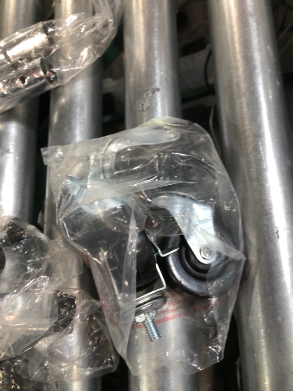 Photo 1 of VEVOR Clothes Rack, Double Rod Clothing Rack with Extra Height, 51.97’’ Long Clothing Rack with Wheels, Silver