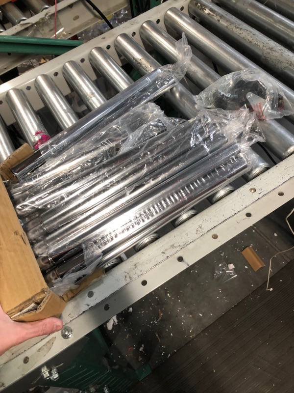 Photo 1 of VEVOR Clothes Rack, Double Rod Clothing Rack with Extra Height, 51.97’’ Long Clothing Rack with Wheels, Silver