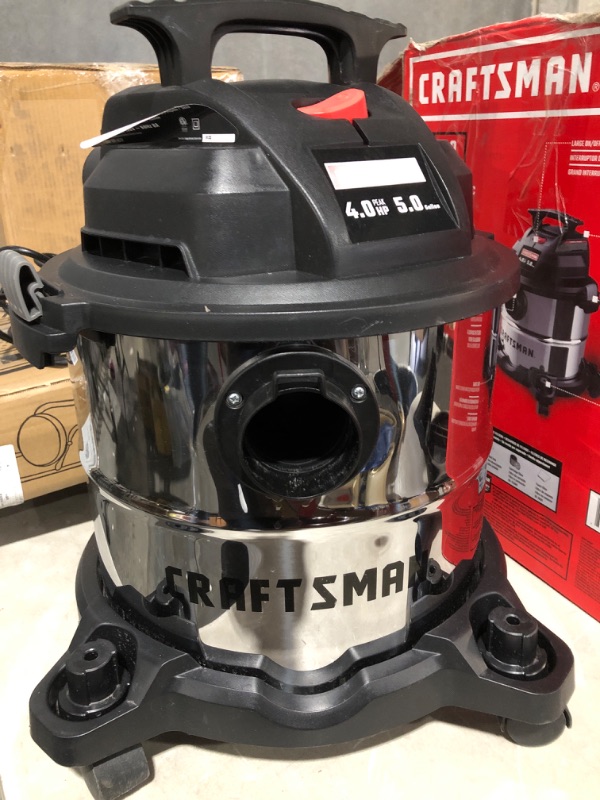 Photo 2 of * used * missing hose * see all images *
Craftsman 5-Gallon Corded Cordless Portable Wet Dry Shop Vacuum