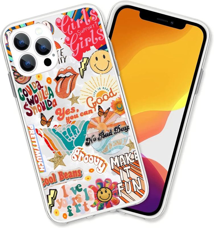 Photo 1 of Design for iPhone 11, Retro Aesthetic Collage Vintage Chic Vibe Hippie Indie Groovy Stickers Graphic
