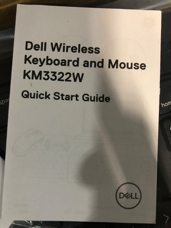 Photo 3 of Dell Wireless Keyboard and Mouse - KM3322W, Wireless - 2.4GHz, Optical LED Sensor, Mechanical Scroll, Anti-Fade Plunger Keys - Black