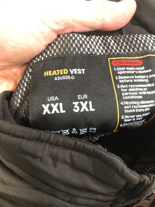 Photo 3 of (PARTS ONLY/ NO REFUNDS) LABEWVI Heated Vest for Men Women with Battery Pack 7.4V 25000mAh, Rechargeable Heating Electric Lightweight Vest XX-Large Black