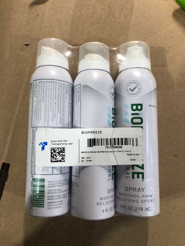 Photo 2 of (set of 3)BIOFREEZE® Professional 4oz. 360°  Spray