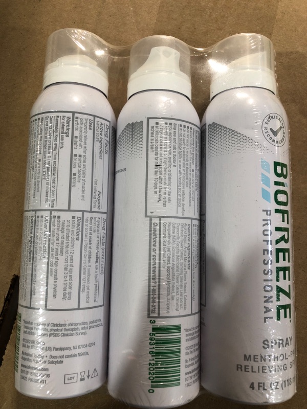 Photo 3 of (set of 3)BIOFREEZE® Professional 4oz. 360°  Spray