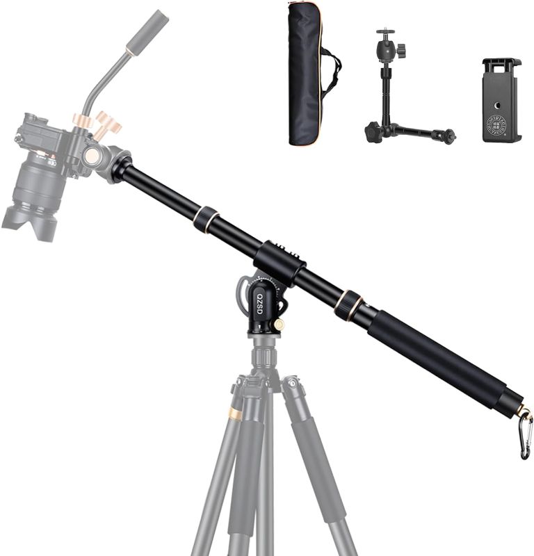 Photo 1 of (SIMILAR TO STOCK PHOTO) NEEWER 25"/62cm Horizontal Tripod Center Axis with 3/8" Screw, Aluminum Alloy 360° Rotatable 180°Vertical Adjustable Tripod Extension Boom Arm for Camera Macro Overhead Photography (Load up to 22lb)