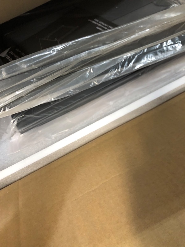 Photo 1 of OLIXIS Computer Desk Writing Work Modern PC Table with Storage and Hooks for Bedroom, Home Office, 2 Person Use, 48 Inches, Rustic Brown Rustic Brown 48 Inches