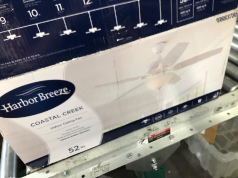 Photo 1 of Harbor Breeze Coastal Creek 52-in White Indoor Ceiling Fan with Light Kit