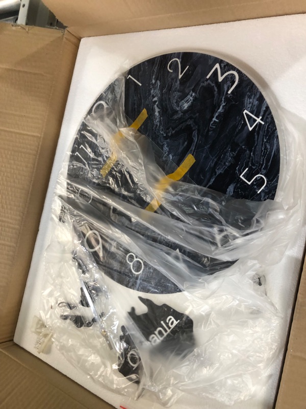 Photo 1 of **STOCK PHOTO FOR REFERENCE ONLY REFER TO PICTURE**
Blue White Abstract Modern Wall Clock Silent Non-Ticking, 9.8 Inch