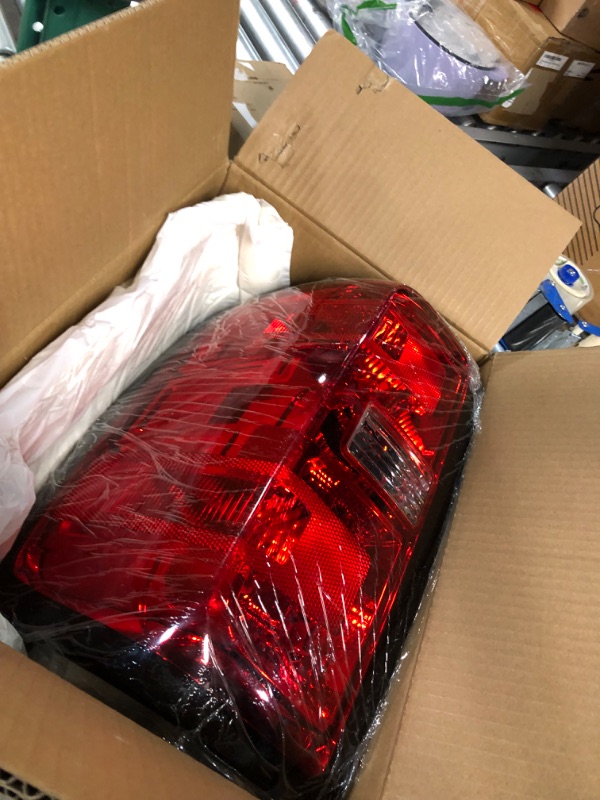 Photo 4 of Tail Light Assembly Compatible with Chevrolet Silverado 2014 1500 | 2015 1500 2500HD 3500HD,  Replaces GM(23431875) 23141274, w/Bulbs and Harness, Left Driver Side 14-15 Left Driver Side