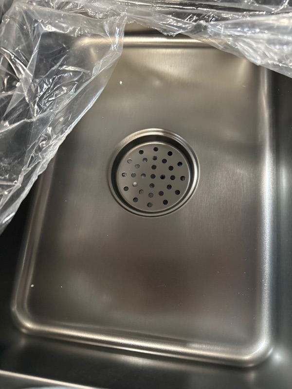 Photo 1 of ***USED - LIKELY MISSING PARTS***
BURCHAIN Drop In Kitchen Sink 31.5 Inch Waterfall Stainless Steel Single Bowl 16 Gauge Gunmetal Gray