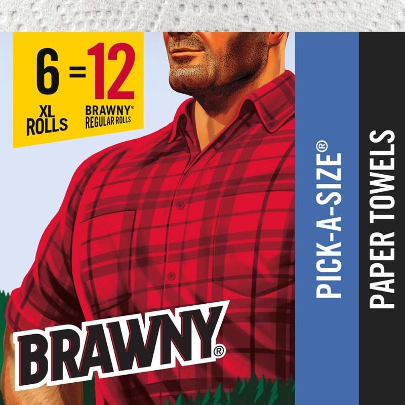 Photo 1 of Brawny® Pick-A-Size® Paper Towels, 6 Double Rolls = 12 Regular Rolls