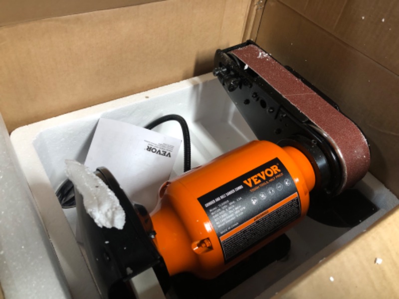 Photo 2 of ****PARTS ONLY/SALE FINAL**
**NON-REFUNDABLE** // **SALE FINAL**  
VEVOR 8 Inch Bench Grinder with 2 x28 Inch Belt Sander Combo