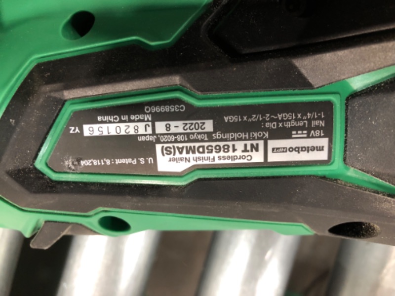 Photo 4 of Metabo HPT 18V MultiVolt™ Cordless Stapler Kit | 1/4-Inch 18-Ga Narrow Crown | Accepts 1/2-Inch up to 1-1/2-Inch 18-Ga 1/4-Inch Staples | Includes 18V 2.0Ah Battery | Lifetime Tool Warranty | N1804DA N1804DA Only