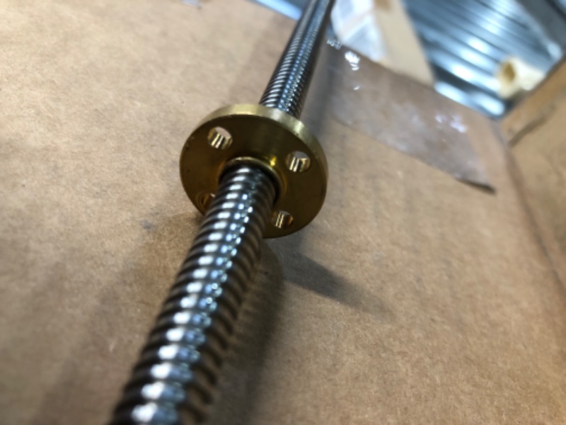 Photo 3 of 500mm Tr8X2 Lead Screw with T8 Brass Nut for 3D Printer Machine Z Axis(Acme Thread, 2mm Pitch, 1 Start, 2mm Lead) 500mm 2mm Lead