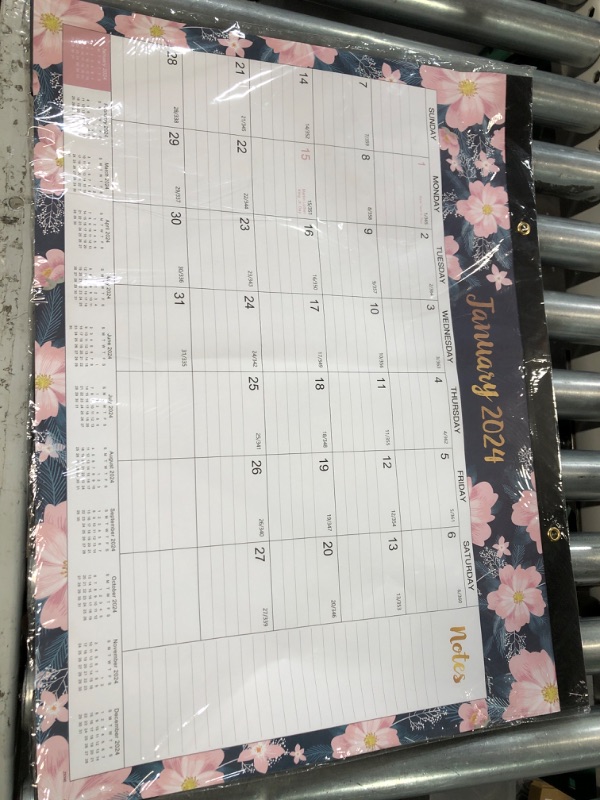 Photo 2 of Desk Calendar 2024 - Calendar 2024 from January 2024 - December 2024, Cover 12 Months Large Monthly Calendar, 22" x 17", Desk Pad, Large Ruled Blocks, Best Desk Calendar for Organizing