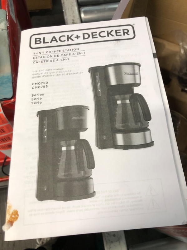 Photo 2 of **MISSING COFFEE GROUND HOLDER**
Black+Decker™ 4-in-1 5-Cup* Station Coffeemaker