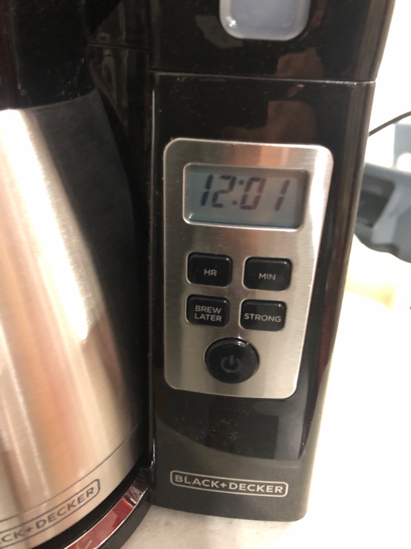 Photo 6 of **MISSING COFFEE INSERT**
BLACK+DECKER 12 Cup Thermal Programmable Coffee Maker with Brew Strength Black/Steel, CM2046S